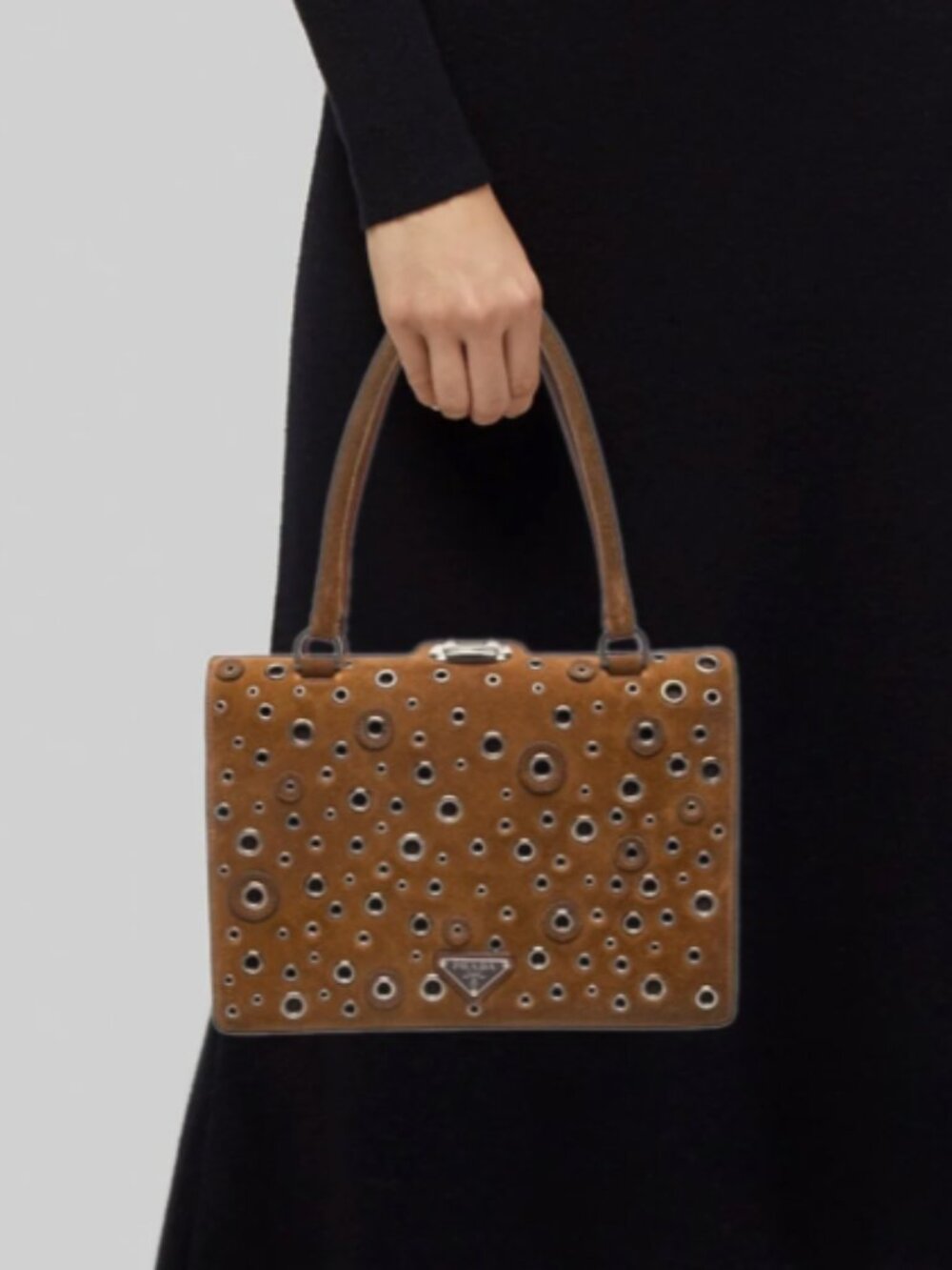 Prada Scamosciato Brown Suede Shoulder Bag Excellent Condition - Picture 3 of 4